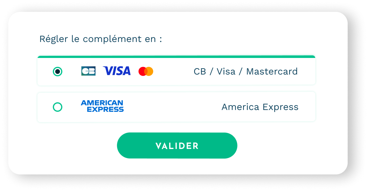 Paiement complémentaire